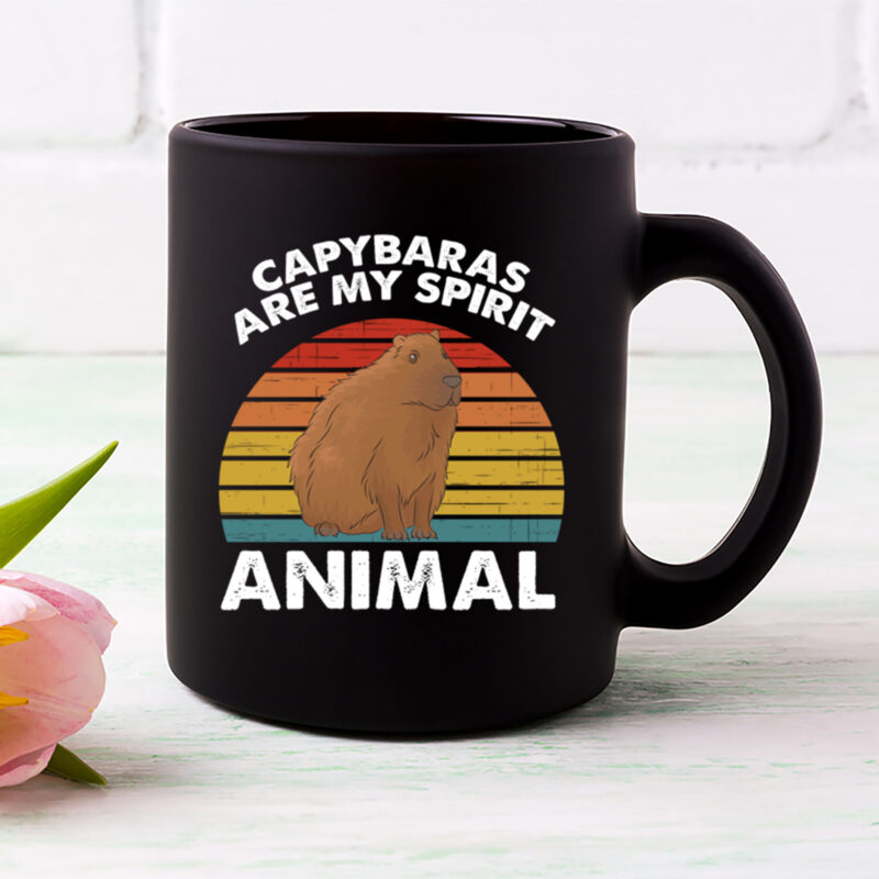 Funny Capybaras Are My Spirit Animal Zoologist Retro Vinatge NL 0202