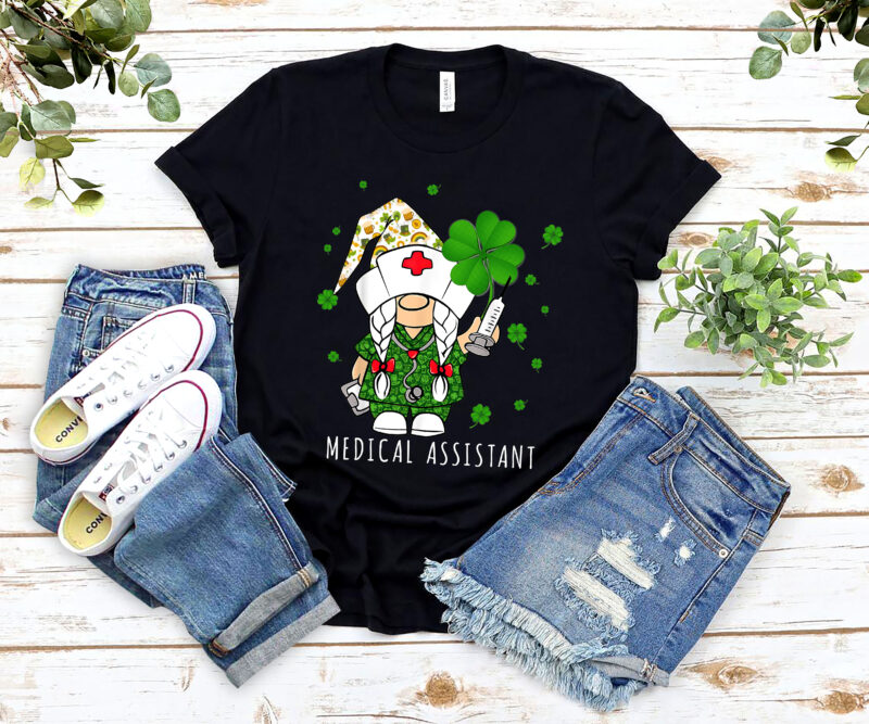 Funny Gnome Heart Medical Assistant St Patrick_s Day Funny Gnomes Medicine NL 3001