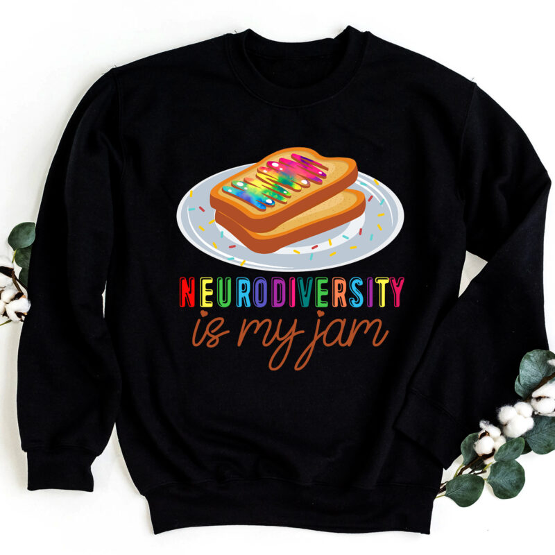Funny Neurodiversity is My Jam PNG, T-Shirt Design Files, Autism Adhd Neurodivergent Digital Download NC 1502