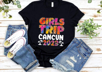 Girls Trip Cancun 2023 Bachelorette Party Leopard Tie Dye NL 2002 t shirt design template