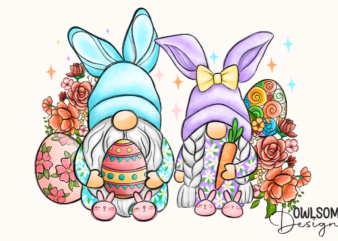 Gnomes Couple Easter Day PNG