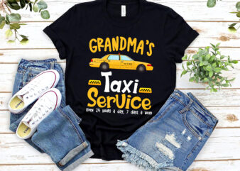 Grandma_s Taxi Service Funny Grandparent Yellow Taxi Cab NL 2102 t shirt design template