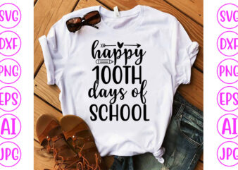 Happy 100th Days Of School SVG Cut File graphic t shirt