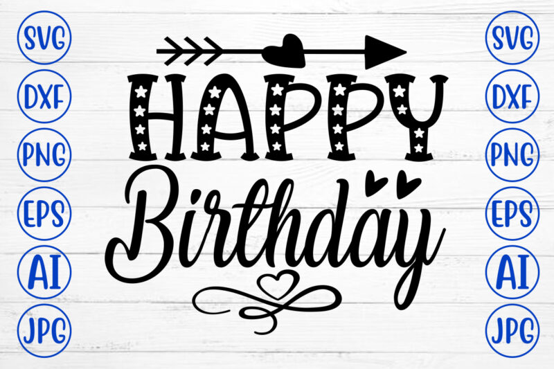 Happy Birthday SVG Cut File