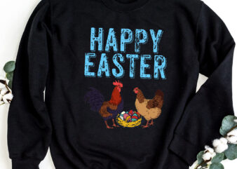 Happy Easter Chicken Bunnies Egg Poultry Farm Animal Farmer NC 2002