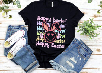 Happy Easter Retro Groovy Funny Easter Egg Hunting Basket NL 1802