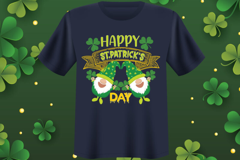 Happy St. Patrick's day t shirt design, St Patrick's Day Bundle,St Patrick's Day SVG Bundle,Feelin Lucky PNG, Lucky Png, Lucky Vibes, Retro Smiley Face, Leopard Png, St Patrick's Day Png,