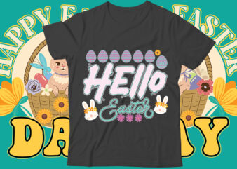 Hello Easter T shirt design, Happy Easter Car Embroidery Design, Easter Embroidery Designs, Easter Bunny Embroidery Design files , Easter embroidery designs for machine, Happy Easter Stacked Cheetah Leopard Bunny