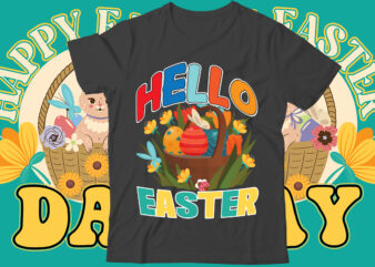 Hello Easter T shirt design, Happy Easter Car Embroidery Design, Easter Embroidery Designs, Easter Bunny Embroidery Design files , Easter embroidery designs for machine, Happy Easter Stacked Cheetah Leopard Bunny