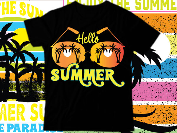 Hello summer t shirt design, salty beach shirt, summer shirt, beach party t-shirt, summer vibes shirt for women, palm tshirt, beach t shirt, summer tee, beach shirt, enjoy the summer