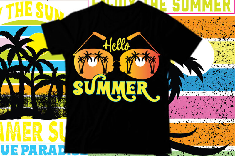 Hello Summer T Shirt design, Salty Beach Shirt, Summer Shirt, Beach Party T-Shirt, Summer Vibes Shirt For Women, Palm Tshirt, Beach T Shirt, Summer Tee, Beach Shirt, Enjoy the Summer