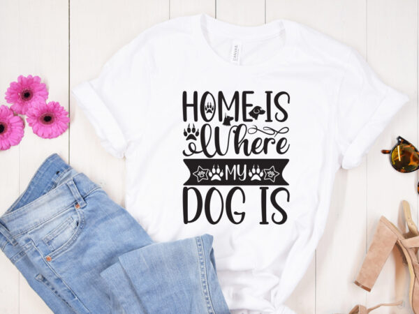 Home is where my dog is svg design, moon cat svg, cat svg files for silhouette, cameo & cricut.moon star animal, luna cat silhouette svg, cat with star, magical cat