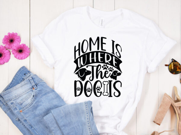 Home is where the dog is svg design, moon cat svg, cat svg files for silhouette, cameo & cricut.moon star animal, luna cat silhouette svg, cat with star, magical cat