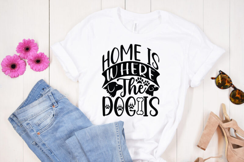 Home is where the dog is SVG design, Moon Cat SVG, Cat SVG Files for Silhouette, Cameo & Cricut.Moon Star Animal, Luna Cat Silhouette SVG, Cat With Star, Magical Cat