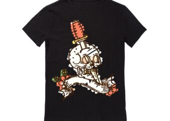 Human Skull Vector Best T-shirt Design Illustration10