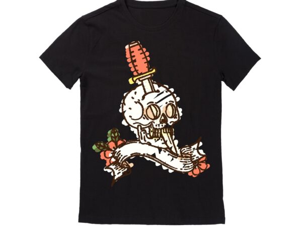 Human skull vector best t-shirt design illustration10