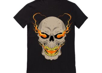 Human Skull Vector Best T-shirt Design Illustration11