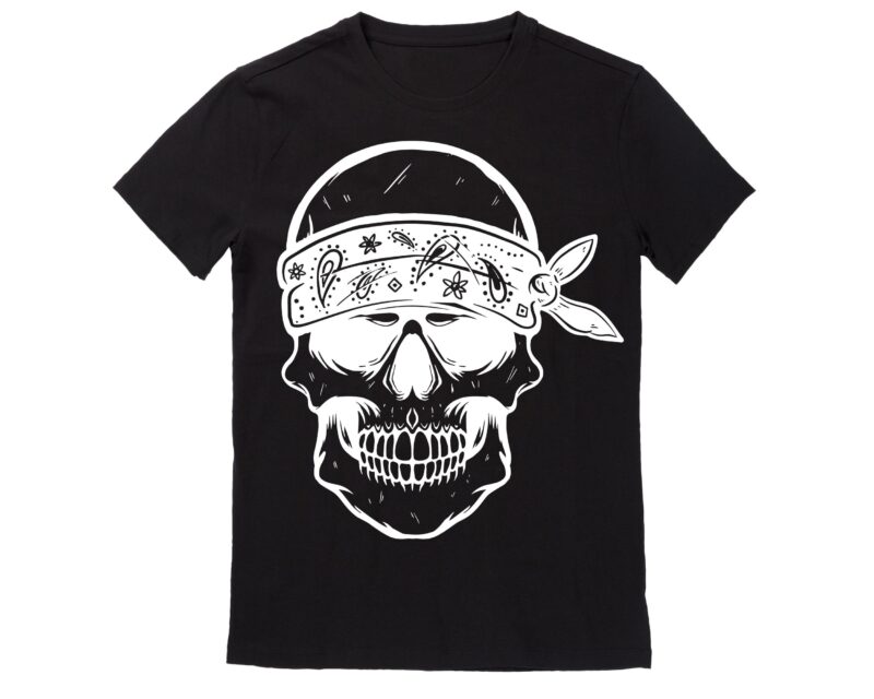 Human Skull Vector Best T-shirt Design Illustration14