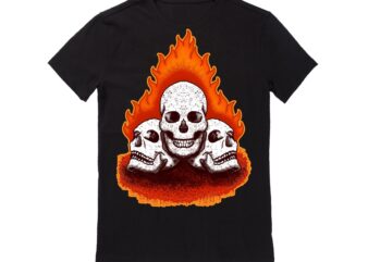 Human Skull Vector Best T-shirt Design Illustration18