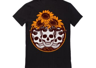 Human Skull Vector Best T-shirt Design Illustration19
