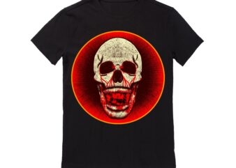 Human Skull Vector Best T-shirt Design Illustration20