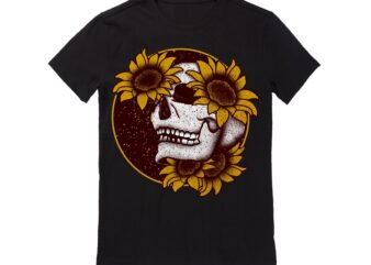 Human Skull Vector Best T-shirt Design Illustration21