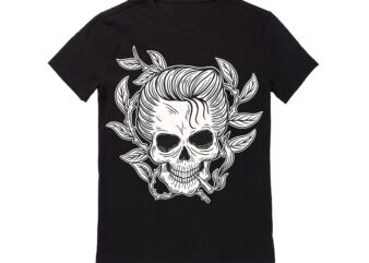 Human Skull Vector Best T-shirt Design Illustration24