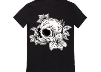 Human Skull Vector Best T-shirt Design Illustration 25