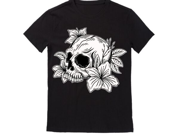 Human skull vector best t-shirt design illustration 25