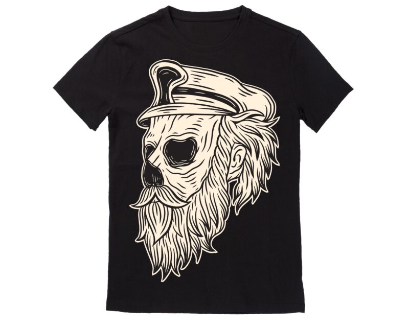 Human Skull Vector Best T-shirt Design Illustration 26