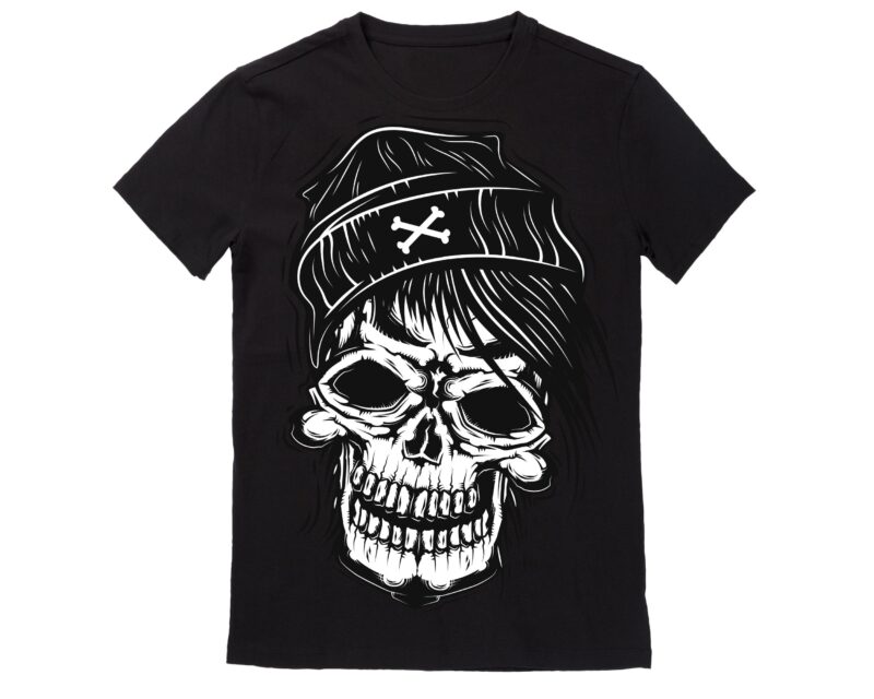 Human Skull Vector Best T-shirt Design Illustration 27