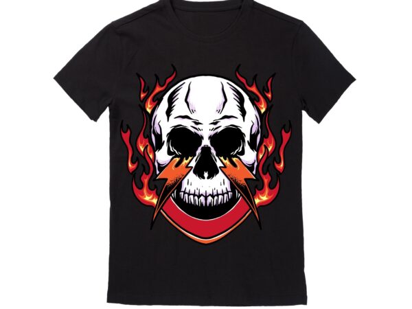 Human skull vector best t-shirt design illustration 28