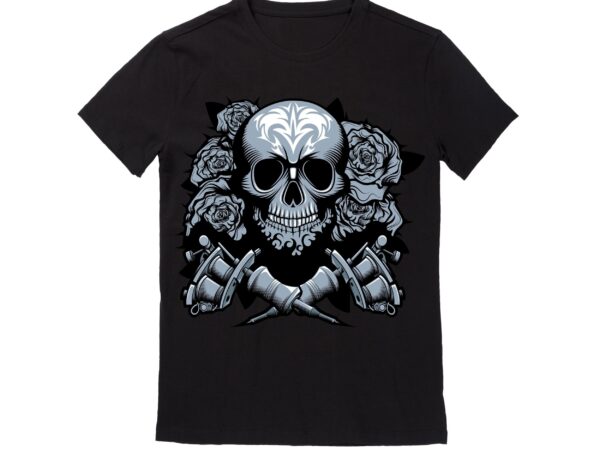 Human skull vector best t-shirt design illustration3
