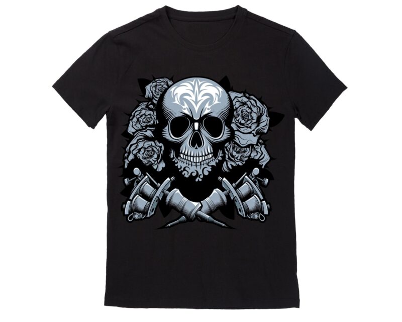 Human Skull Vector Best T-shirt Design Illustration3 - Buy t-shirt designs