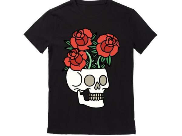 Human skull vector best t-shirt design illustration 34