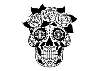 Human Skull Vector Best T-shirt Design Illustration 35