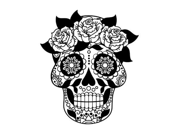 Human skull vector best t-shirt design illustration 35