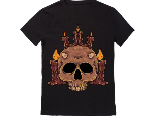 Human skull vector best t-shirt design illustration 36