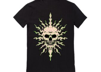 Human Skull Vector Best T-shirt Design Illustration 38
