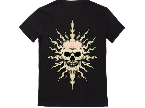 Human skull vector best t-shirt design illustration 38
