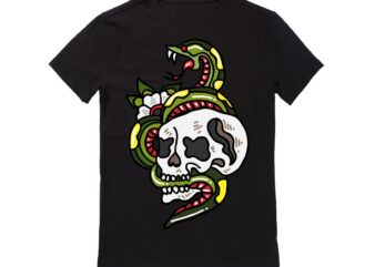 Human Skull Vector Best T-shirt Design Illustration4