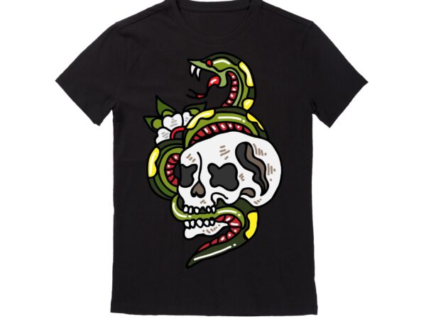 Human skull vector best t-shirt design illustration4