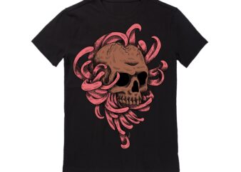 Human Skull Vector Best T-shirt Design Illustration 41