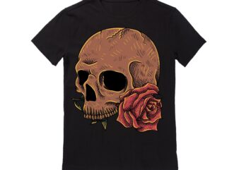 Human Skull Vector Best T-shirt Design Illustration43