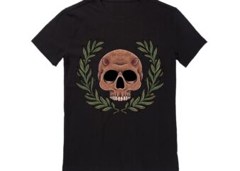 Human Skull Vector Best T-shirt Design Illustration44
