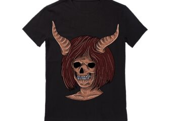 Human Skull Vector Best T-shirt Design Illustration45