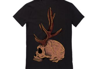 Human Skull Vector Best T-shirt Design Illustration 47
