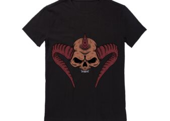 Human Skull Vector Best T-shirt Design Illustration 48