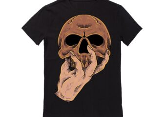 Human Skull Vector Best T-shirt Design Illustration 49
