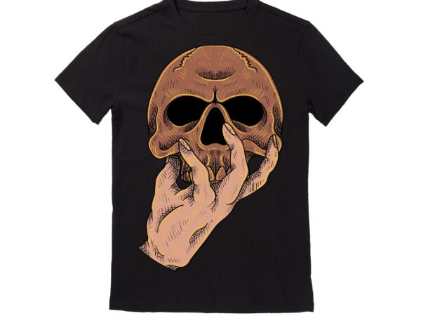 Human skull vector best t-shirt design illustration 49
